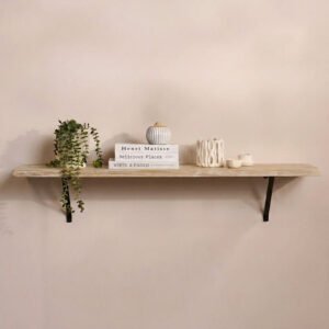 Atlas 150cm Mango Wood Wall Shelf - Whitewash