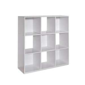 9 Cube Storage Unit - Chalk White Bookcase
