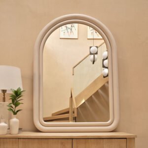 Ashridge 100x70cm Arch Wall Mirror - Oatmeal