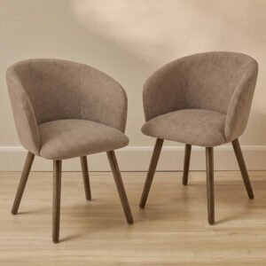 Archer Natural Brown Dining Chairs - Set of 2 - Almond Brown Legs