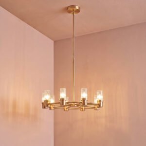 Boscastle 55cm 9 Bulb Round Chandelier - Heirloom Brass