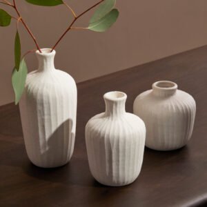 Bayswater Ceramic Vase - Set of 3 - Off White