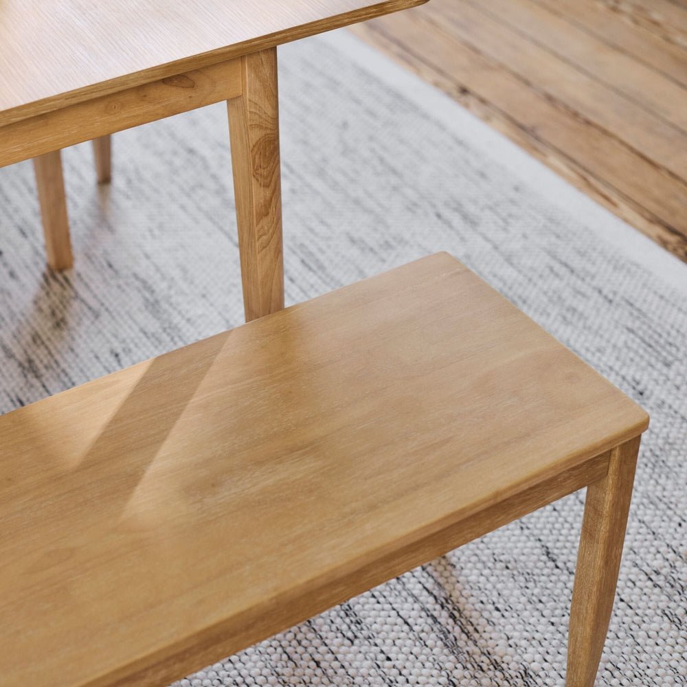 Noah Whitewash Oak Extending Dining Table Set - 6 Seater - Tilly Whitewash Oak Benches