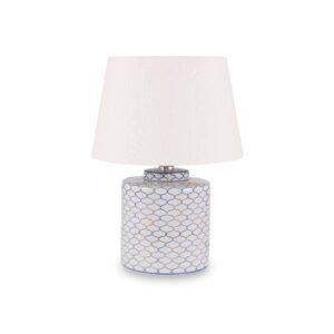 Demetri Grey and Blue Detail Ceramic Table Lamp