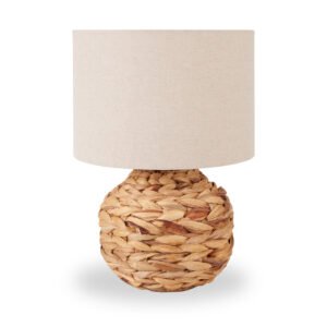 Zadi Natural Plaited Water Hyacinth Table Lamp