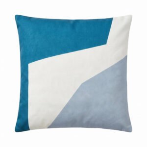 Salcombe 50x50cm Garden Cushion Cover - Teal and Cornflower Blue
