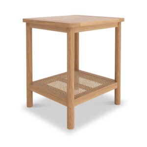 Albany Oak & Rattan Side Table