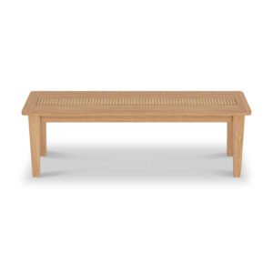 Albany Oak & Rattan 110cm Dining Bench
