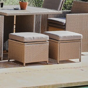 Cube 8 Outdoor Cushion Covers - Natural Brown