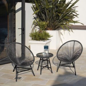 Outlet - Hebe String Bistro Set - Grey